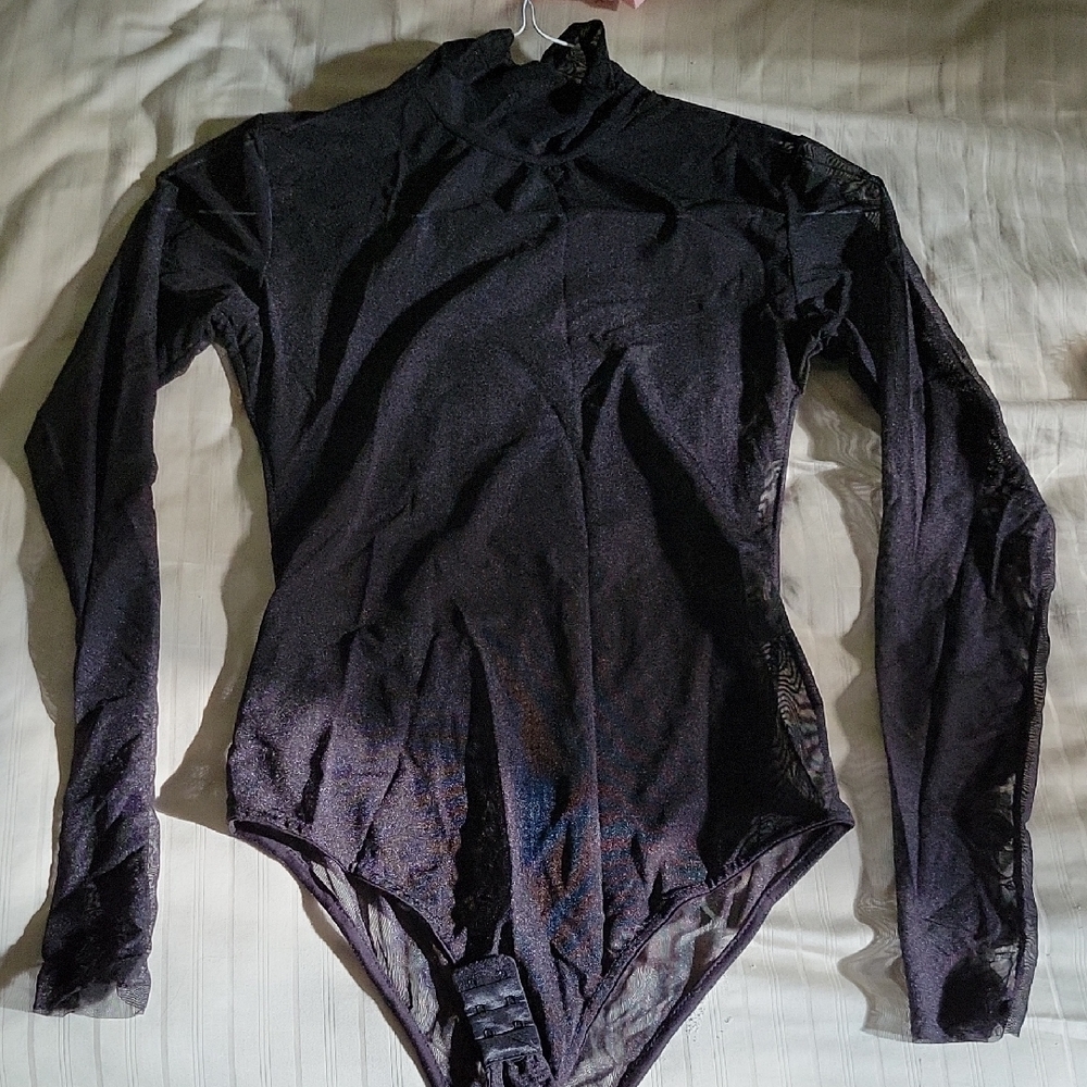 Elegant Black Long Sleeve Bodysuit